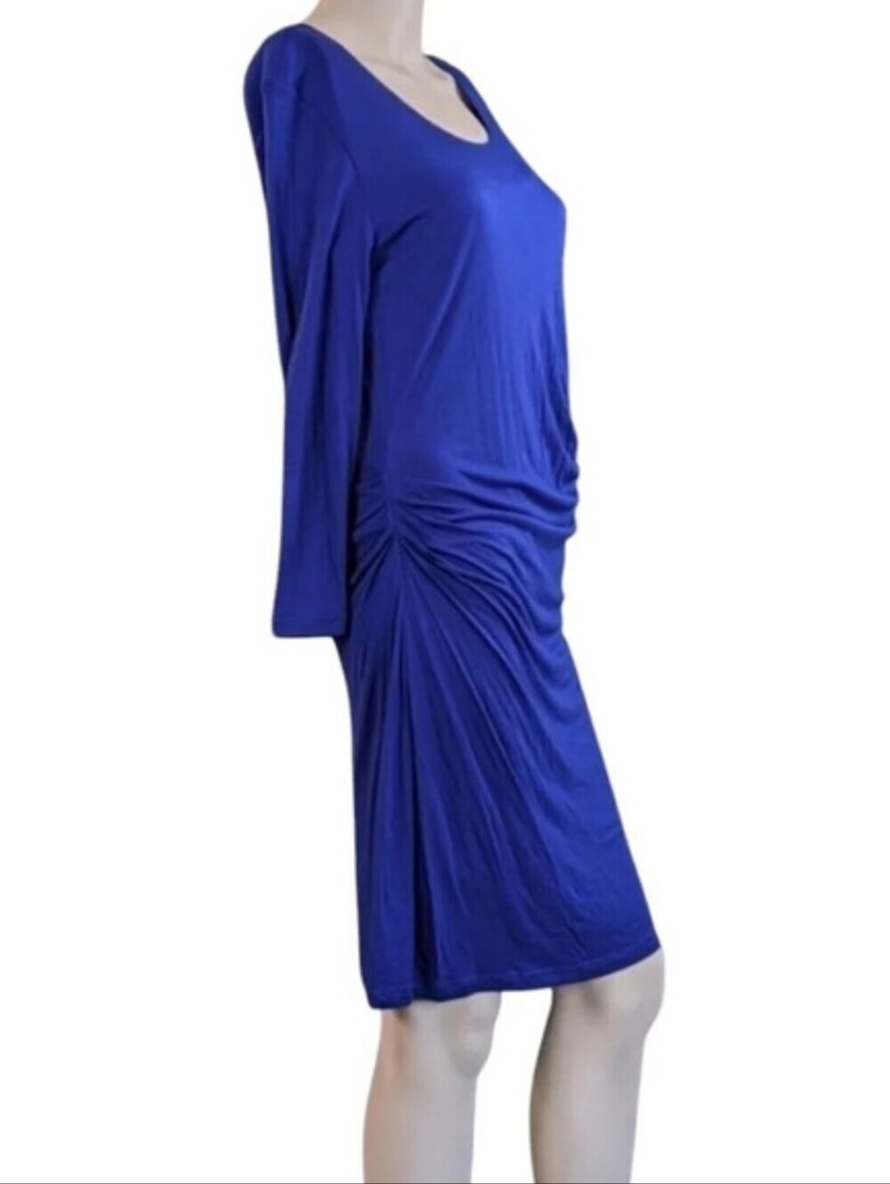 Mango MNG Cobalt Blue Shirred Dress